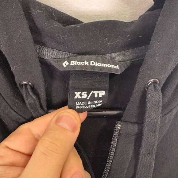 Black Diamond Black Hooded Zip Up Sweatshirt Women's XS - Picture 6 of 11